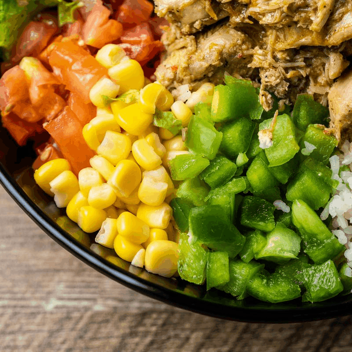Fresno Grill chicken bowl and mango smoothie from the restaurant’s own photo gallery