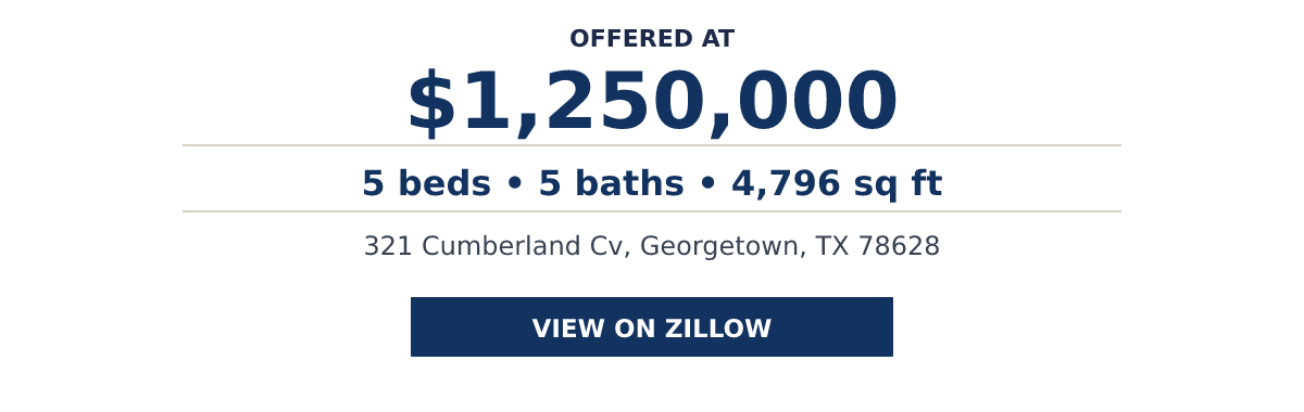 321 Cumberland Cv, Georgetown, TX 78628 - 5 beds • 5 baths • 4,796 sq ft