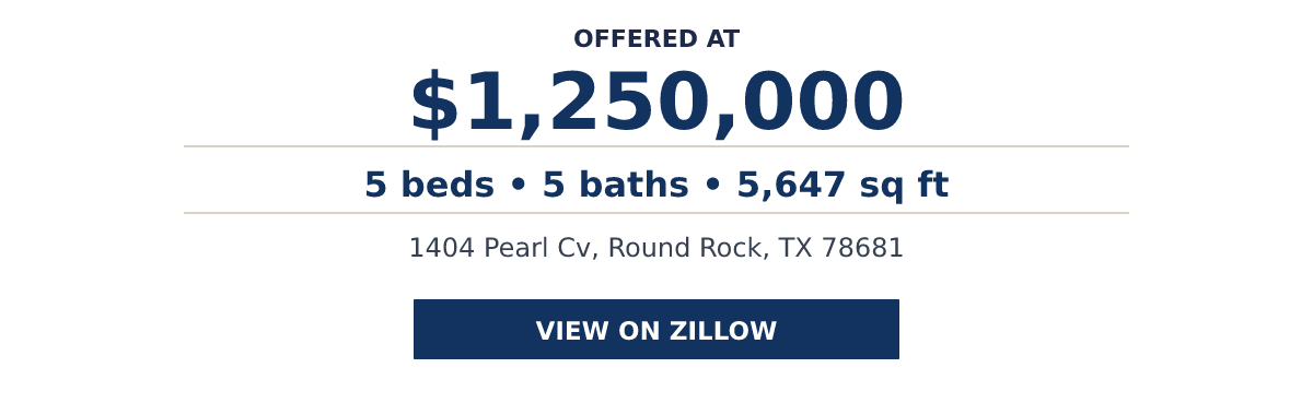 1404 Pearl Cv, Round Rock, TX 78681 - 5 beds • 5 baths • 5,647 sq ft